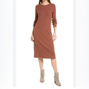 Madewell long sleeve pocket tee dress